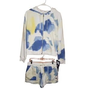 Champion tie dye hoodie & short set
